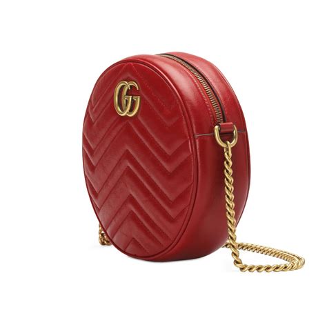 gucci red bag vinyl round